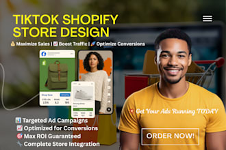 do high ROI facebook and tiktok ad  for shopify store dropshipping website