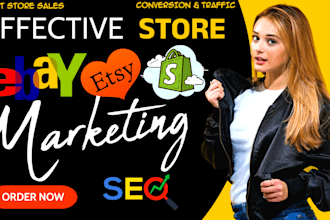 boost shopify sales, shopify marketing, etsy ebay store promotion, etsy ebay seo