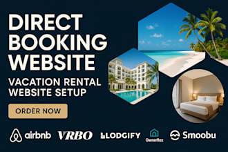 setup direct booking website with ownerrez, hostaway guesty lodgify, vrbo smoobu