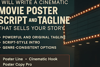 write powerful movie poster scripts and cinematic taglines that sell instantly