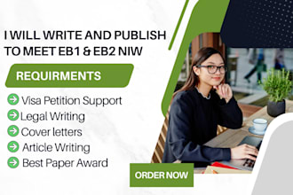 write and publish scholarly articles for eb1 eb1a eb2 niw in trusted journals