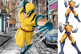 draw and illustrate comic art marvel comic book art for 2d comic books and game