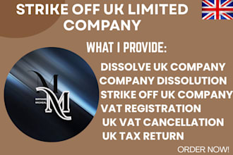 close, dissolve and strike off a UK limited company, file an account tax  ein