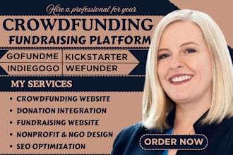 create crowdfunding charity nonprofit ngo fundraising donation as website design