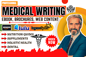 write, rewrite medical ebook, nursing playbook, manuscript editing, study guide
