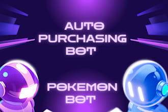 do auto purchasing bot, pokemon center bot, pokemon bot, item monitor bot