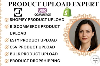 do bigcommerce CSV bulk product upload woocommerce shopify product dropshipping