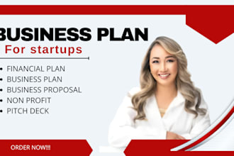 write a business plan with a financial plan for startups, business plan writer