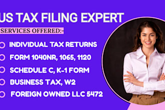 file forms 5472,1120,1040nr, u s tax to the irs for nonresidents