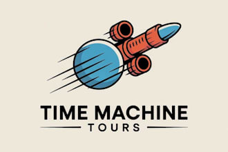 make amazing professional enhance time machine logo