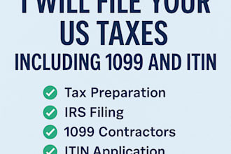 file your US taxes including 1099 and itin