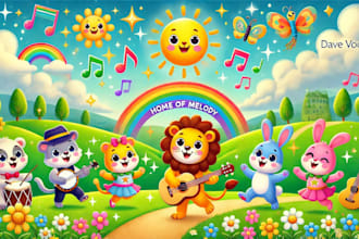 write sing children song nursery kid rhymes jingles lullaby educational songs