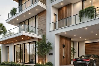 create architecture exterior patio home exterior rendering  garden landscaping