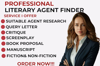 active literary agent for your novel, movie script, fiction or nonfiction