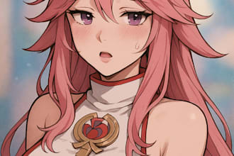 create art for you in anime manhwa style