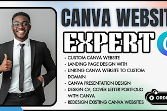 design canva website landing page canva presentation canva template canva flyer