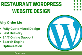 build your wordpress  restaurant website with online ordering system