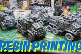 custom 3d print and paint diorama warhammer 40k miniatures military guard in 16k