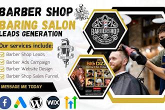 generate barber shop leads barber leads spa leads via ads barbing salon website