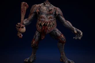 formulate 3dmetahuman monster character, fantasy horror,ue5 creature,rig3d,unity
