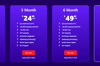 create a professional iptv website