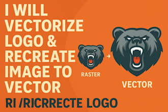 vector trace and recreate your logo in ai, svg, eps formats