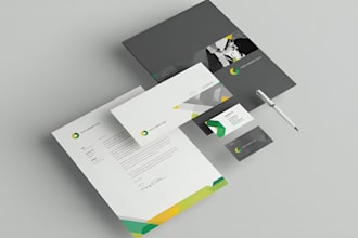 design ms word editable letterhead, logo and stationery for brand identity