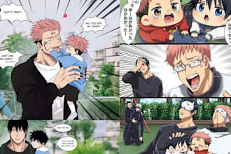draw manga comic book artist or webtoon anime illustration manga page nsfw furry