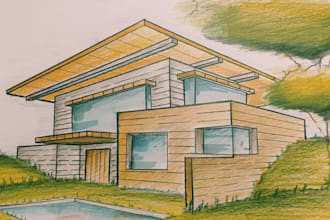 sketch architecture and interior design