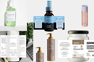 design amazon product packaging label, box design and pouch package label design