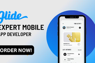 develop dating glide app business chat delivery custom app ai design