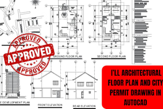 draft autocad 2d architectural floor plan drawing, elevation