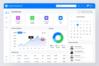 develop hospital management system, super admin panel