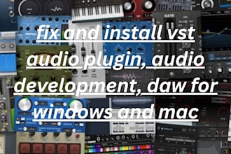 fix and install vst audio plugin, audio development, daw for windows and mac