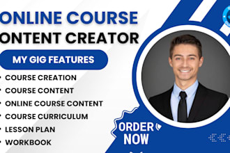 create online content creation curriculum outline course creation lesson plan