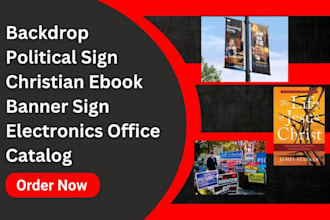 do christian ebook, backdrops, political signs, electronics office catalog