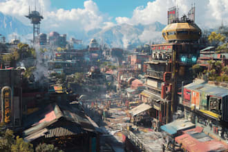 make a cyberpunk city in sci fi or other style for you