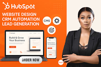 design hubspot website, landing page, and setup crm automation