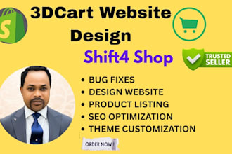 shopify website redesign shopware shift4shop shopee 3dcart ekm website