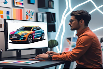 design stunning car wrap design, truck wrap, van wrap and vehicle wrap