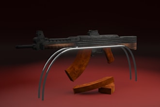 create 3d props, assets, weapons, buildings or any 3d model