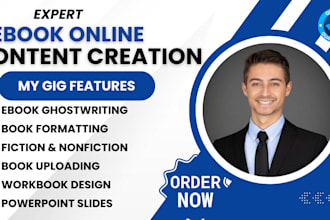 ghostwrite ebook, online course content, course curriculum lesson plan, PPT