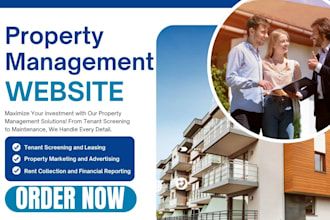 build property management website, vacation rental website, hotel booking