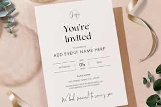 design event greeting card and invitation  and journal