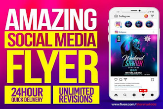 do an engaging social media flyer in less than 24 hours