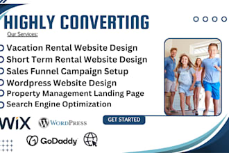 design vacation website, real estate, short term rental, property management