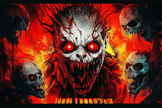 draw realistic fantasy horror character and concept art