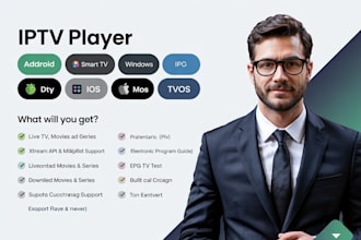 develop a custom iptv player app with m3u, epg, and xtream support