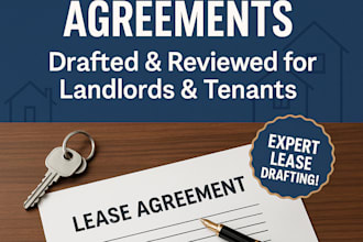 draft and review lease and tenancy agreements for landlord, tenant