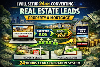 setup 24hrs real estate leads generation ads property and mortgage leads system